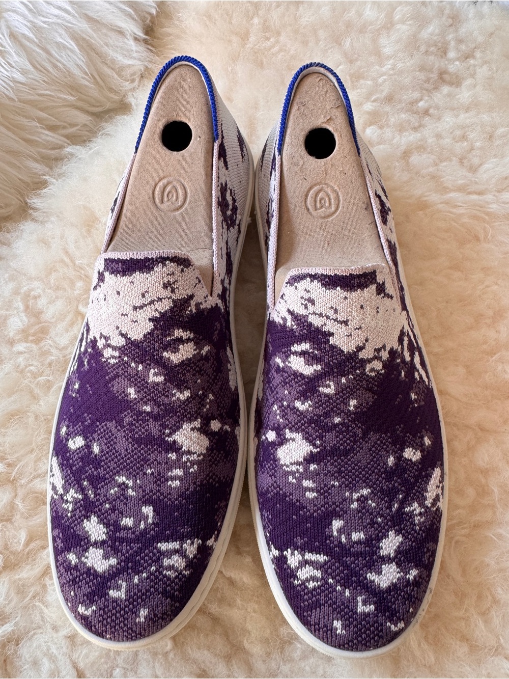 NIB Rothy's Purple Ocean Iris Knit Slip-On Sneakers